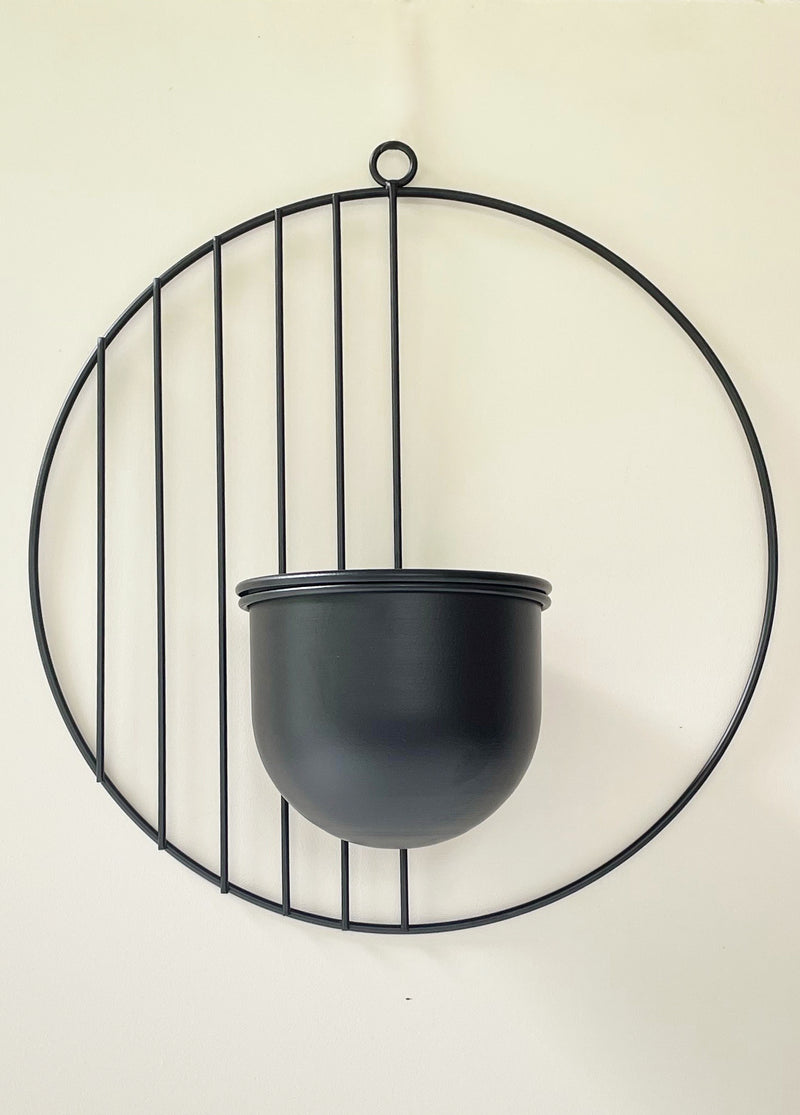 Burel Round Wall Hanger - Black