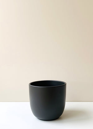 Tusca Matte Black Ceramic Planter