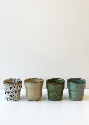 Set of 4 Mini Glazed Pots